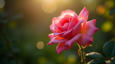 Vibrant Pink Rose in Full Bloom