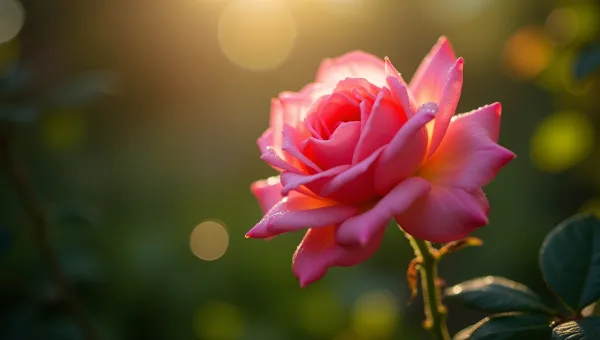 Vibrant Pink Rose in Full Bloom