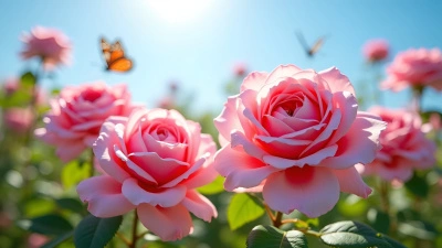 Vibrant Pink Roses Blooming in Daylight
