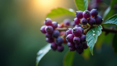Vibrant Purple Berries On Leafy Branches