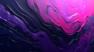 Vibrant Purple Black Abstract Art Composition
