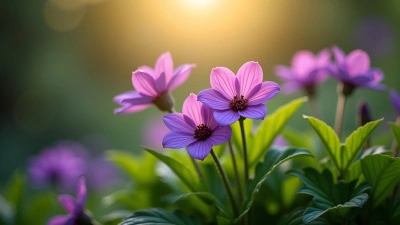 Vibrant Purple Flowers Blooming In Garden