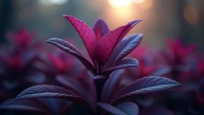 Vibrant Purple-Leafed Plant Close-Up With Texture