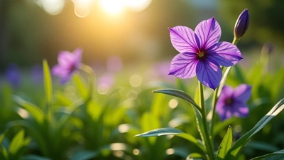 Vibrant Purple-Petaled Flowers Blooming Outdoors