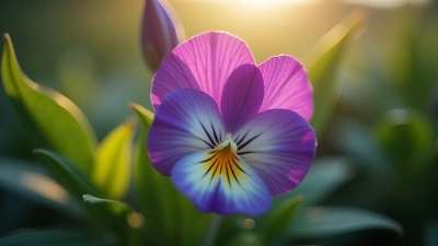 Vibrant Purple And White Flower Close-Up With Tilt-Shift