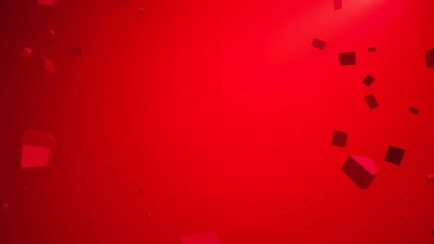 Vibrant Red Background With Abstract Shapes