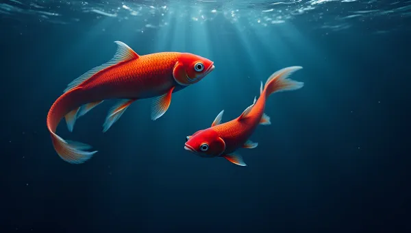 Vibrant Red Fish Seamless Wallpaper Pattern