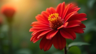 Vibrant Red Flower Close-Up In Bloom