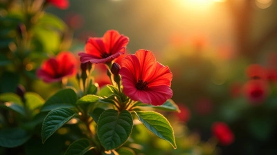 Vibrant Red Flowers Blooming In Sunlight