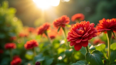 Vibrant Red-Petaled Flowers Blooming Outdoors