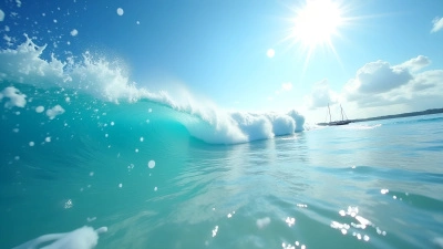Vibrant Seascape With Crashing Waves And Sailboats