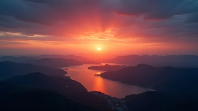 Vibrant Sunset Over Tranquil Landscape