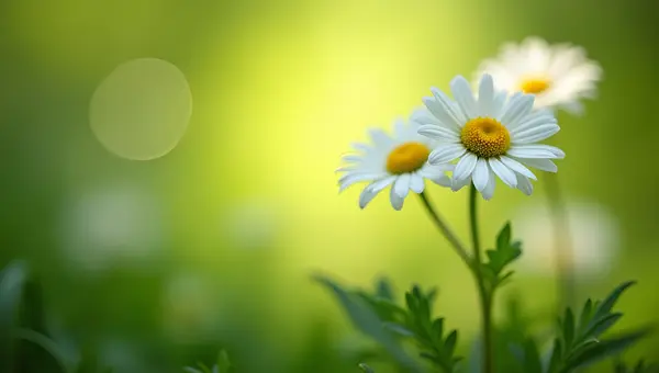 Vibrant White Daisy Flowers Close-Up