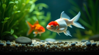 Vibrant White Orange Goldfish In Aquarium