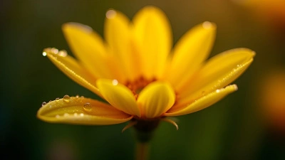 Vibrant Yellow Flower Close-Up With Tilt-Shift