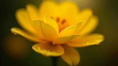 Vibrant Yellow Flower Close-Up With Tilt-Shift Lens