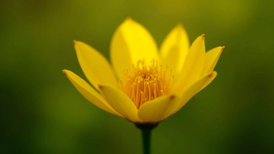 Vibrant Yellow Petaled Flowers Close-Up