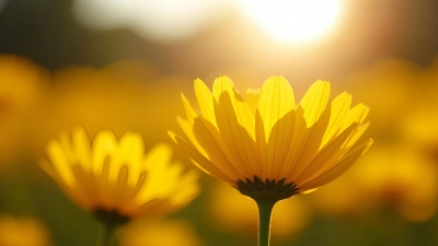 Vibrant Yellow Petals In Sunny Flower Field
