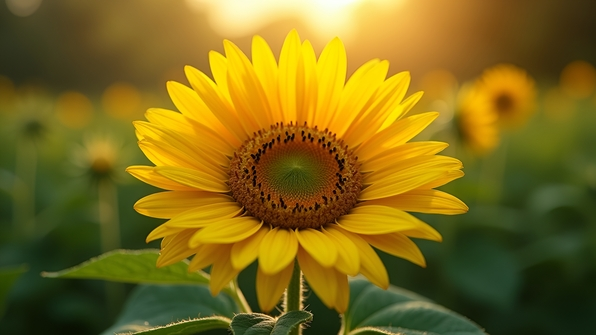 Vibrant Yellow Sunflower Close-Up Detail