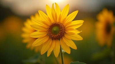 Vibrant Yellow Sunflower Close-Up With Tilt-Shift Effect