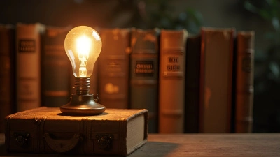 Vintage Lamp Glowing Softly on Wooden Box