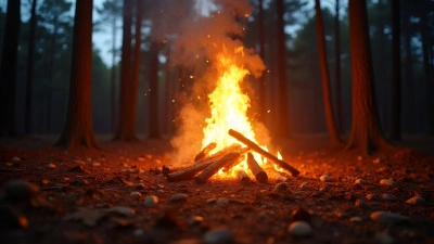 Warm Glowing Bonfire Lighting Dark Night