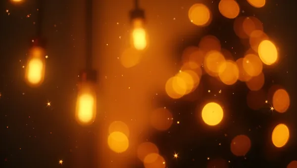 Warm Orange Bokeh Lights Close-Up
