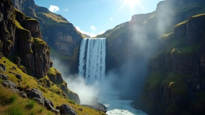 Waterfalls Cascading Down Rocky Mountain Cliffs