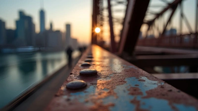 Weathered Steel Bridge Structure Close-Up