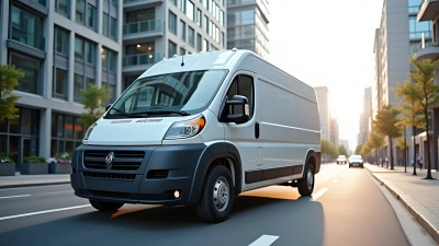 White Cargo Van Parked On Urban Street