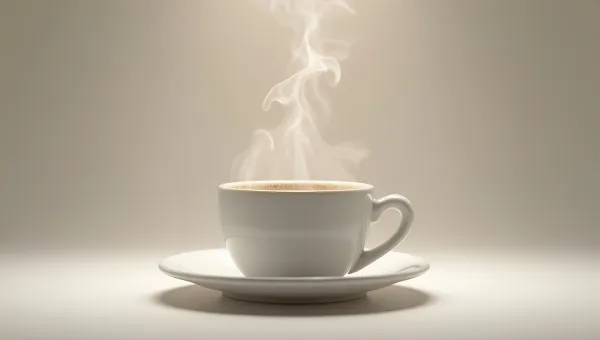 White Ceramic Cup With Steaming Beverage