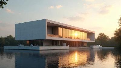 White Concrete Building Reflecting Golden Hour Light