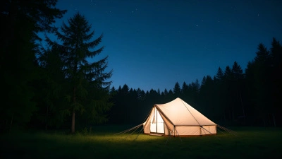 White Dome Tent Under Starry Night Sky