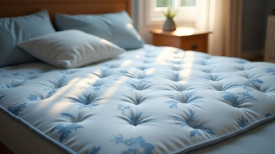 White Mattress With Blue Floral Patterns For Serene Bedrooms