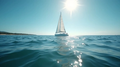 White Sailboat Gliding on Calm Blue Water