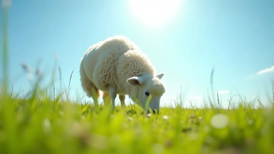 White Sheep Grazing On Green Field