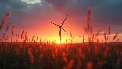 Windmill Silhouette At Sunset Over Rural Landscape