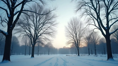 Winter Landscape With Leafless Trees Silhouetted