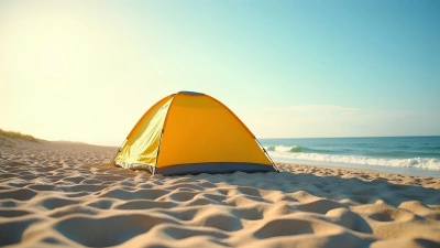 Yellow Dome Tent on Sandy Shore