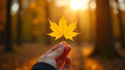 Yellow Maple Leaf Held Close Up