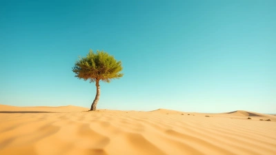 Young Tree Growing In Golden Sand