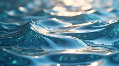 Abstract Liquid Shapes Flowing In Natural Light