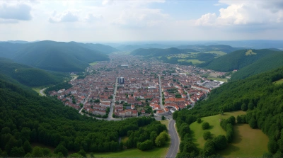 Aerial View Germany Landscape Forests Hills Towns