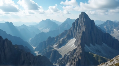 Aerial View Of Rocky Mountain Peaks And Ridges