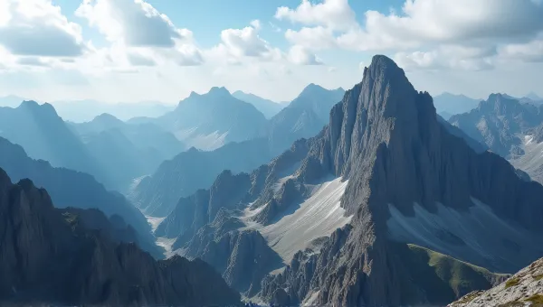 Aerial View Of Rocky Mountain Peaks And Ridges