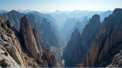Aerial View Of Rocky Terrain With Textured Ridges