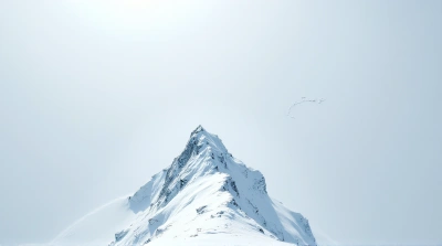 Aerial View Of Textured Icy Terrain On Peak