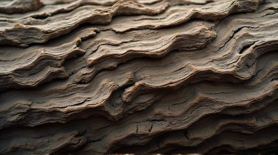 Aged Tree Bark With Deep Grooves Texture