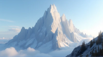 Alabaster Peak With Jagged Ridges And Alpine Vegetation