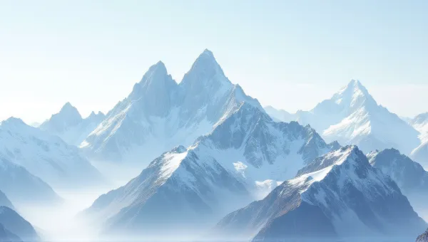 Alpine Mountain Peaks Under Clear Blue Sky